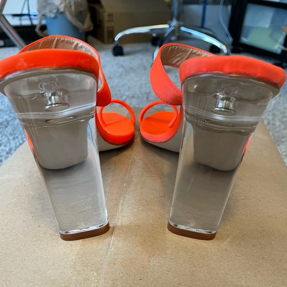 Nasty Gal Bright Orange High Heel Sandals - Picture 4 of 16